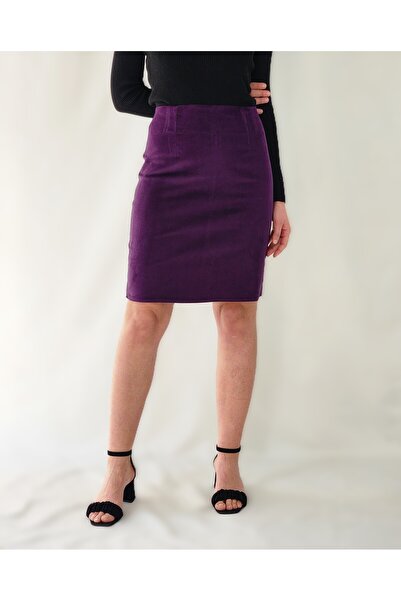 YAXİ FUSTA CREION CU TROSA DE CATIFEA MOV