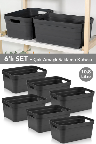 Meleni Home 6 декоративних пірамідних ящиків для зберігання - ящик-організато...