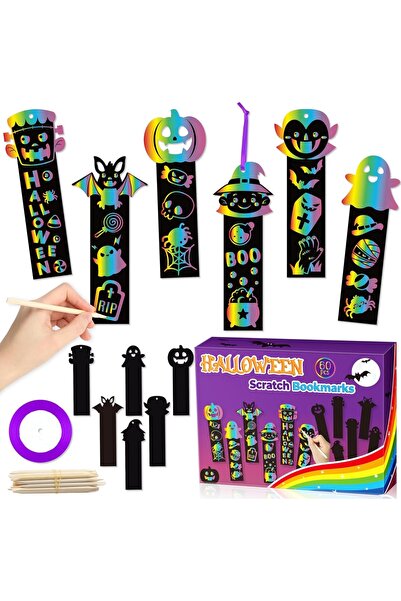 BeYumi Σετ 60 σελιδοδεικτών με ξυστό και 20 ξυλάκια, χαρτί/ξύλο, πολύχρωμα, 1...