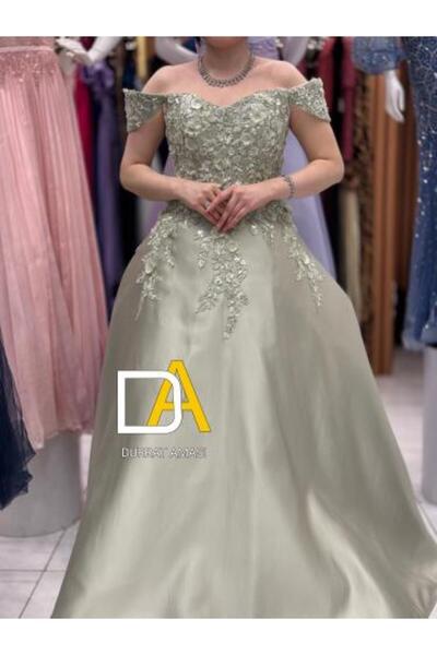 DRAT AMASYE Quarter Sleeve Evening Dress with Flowers