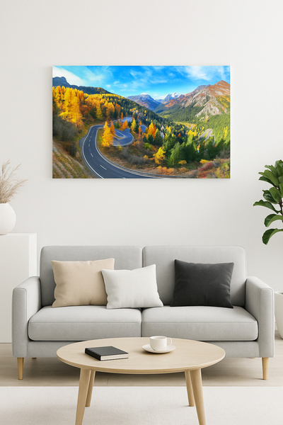 KanvasSepeti Bohemian Landscape Printed 70X50 Size Oil Paint Textured High Qu...