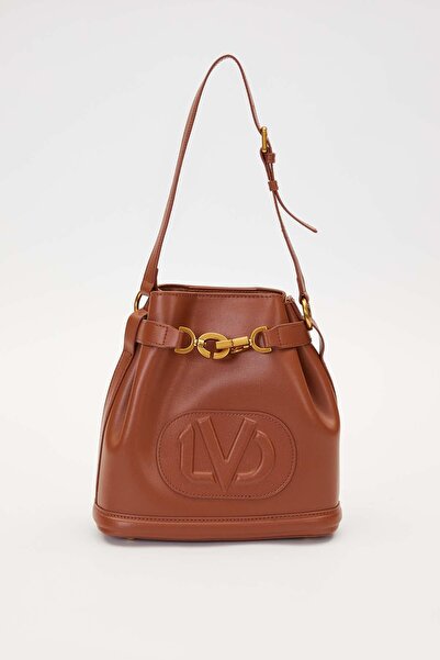 Levidor Camel Ruched Detail Shoulder Bag