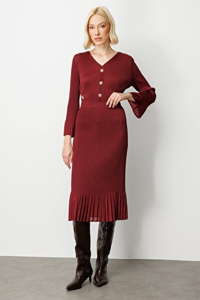 Ekol Fusta Midi cu pliuri la tiv