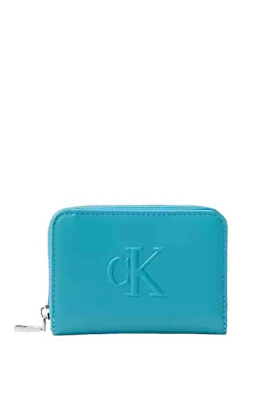 Calvin Klein Sculpted Med Flap Zip Around Women's Green Wallet Lv04K1004G-Xt6