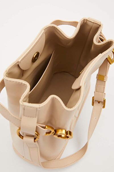 Levidor Mink Ruched Detail Shoulder Bag