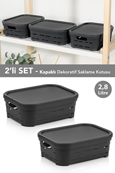 Meleni Home 2-комплектна декоративна пірамідальна коробка для зберігання з кр...