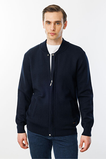 Desen Erkek Hakim Yaka Çelik Örgü Triko Yün Ceket