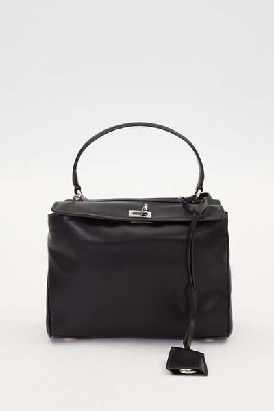 Levidor Siyah Metal Tokalı El Çantası