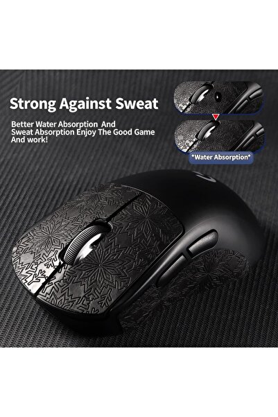 fulina Anti Slip Mouse Tape,for Logi GPW,Snow Pattern,Self-adhesive,Sweat-proof,CSGO/VALORANT Gamer
