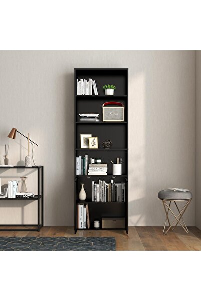 Modern home Modern White bookcase with 6 shelves for storage and display perfect for offices and homes