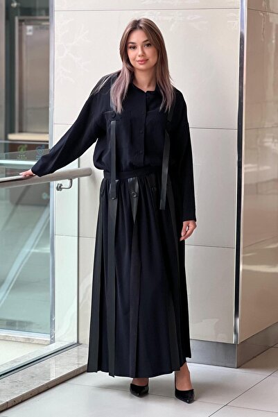 Ceremony Tunic with Leather Strap Detail on the Shoulder