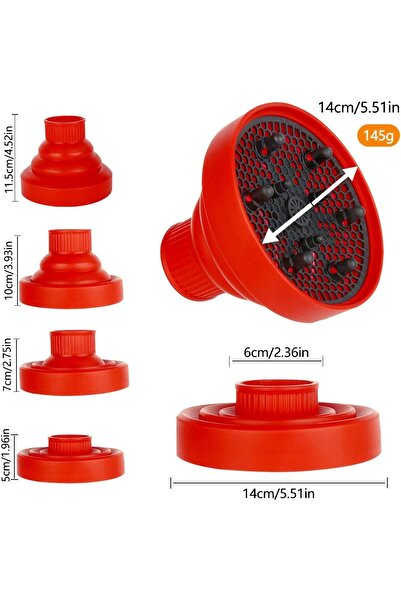 JZS Collapsible Silicone Hair Dryer Diffuser – Portable Travel Attachment for Curly Hair