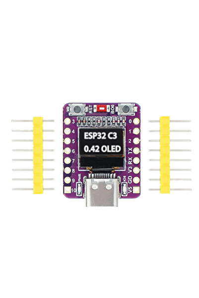 ROBİZ ESP32 C3 0.42inch Oled Lcd Super Mini Geliştirme Kartı Wifi Bluetooth Type-C Usb 160Mhz 4MB Flash