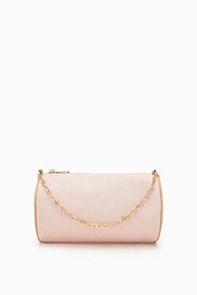 Levidor حقيبة يد على شكل أسطوانة مطبوعة بالبودرة