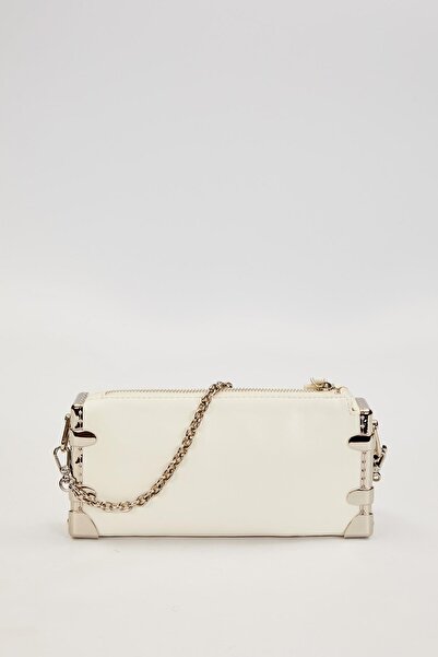 Levidor White metal corner shoulder bag