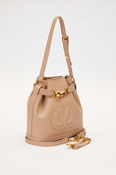 Levidor Brown Ruched Detail Shoulder Bag
