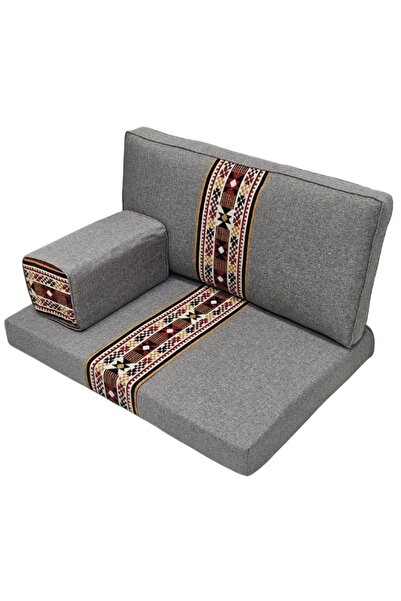 smart home Traditional Arabic Floor Seating Set for Two (70x100x60cm) – Comfortable Arabic Majlis Furniture