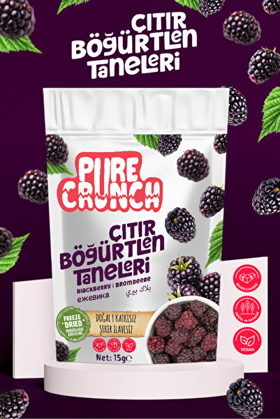 Pure Crunch Dondurularak Kurutulmuş Böğürtlen | Freeze Dried Çıtır Meyve Cips...