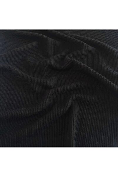 Kaf Kumaş Ύφασμα Bambulu πλέξη ριμπ |   Μαύρο