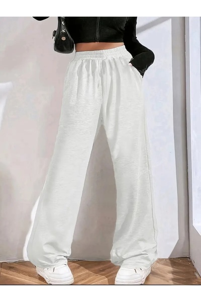 CAONNES Pantaloni largi, gri, de damă, mărime mare, cu croială lejeră, ALTI, ...