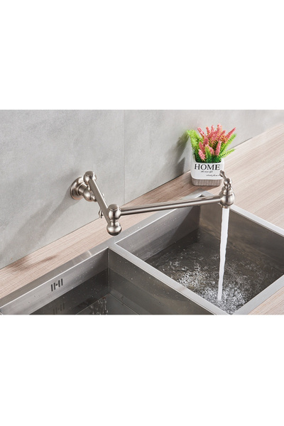 BisDesign ® Kitchen Sink Faucet, Premium Material, Nickel Chrome Finish, Above Stove Or Sink, 58 cm