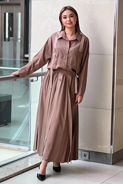 Ceremony Tunic with Leather Strap Detail on the Shoulder