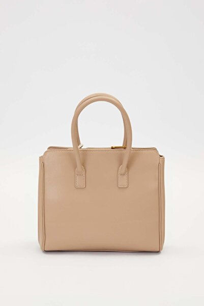 Levidor Medium Size Handbag with Gray Accessory Detail