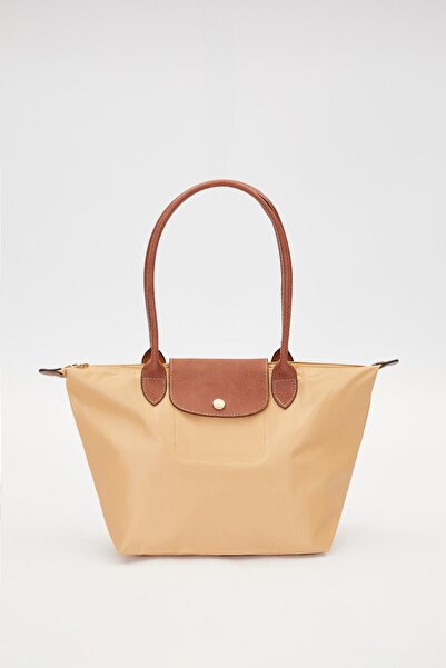 Levidor حقيبة كتف بحزام طويل بغطاء من جلد المنك