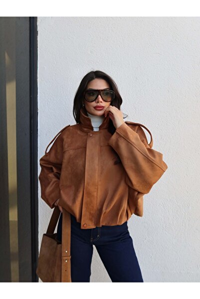 ESRAHELVACI Suede Look Bomber Jacket