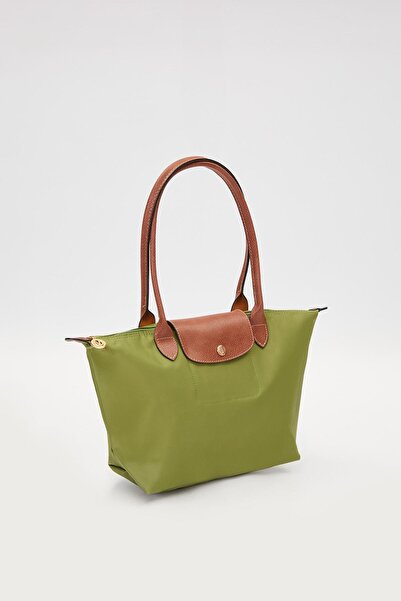 Levidor Long Strap Shoulder Bag with Green Leather Cover