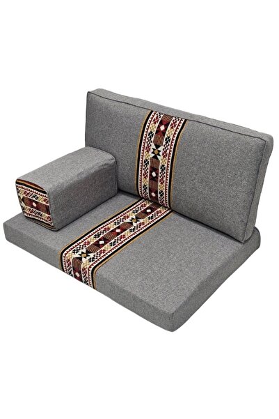smart home Traditional Arabic Floor Seating Set for Two (70x100x60cm) – Comfortable Arabic Majlis Furniture