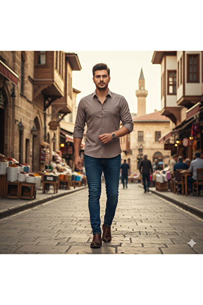 Fine Touch Classic Fit Cotton Men's Shirt – High-Quality Fabric, Modern Style