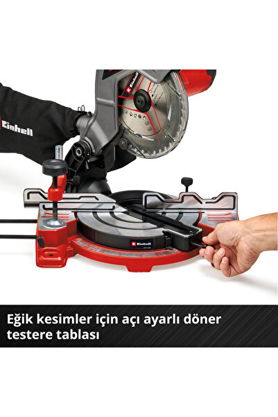 Einhell TE-MS 18/8 Li - Solo, Akülü Gönye Testere (Akü ve şarj cihazı dahil değildir)