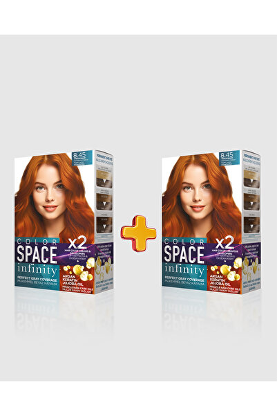 Color Space İnfinity 2'li Set Saç Boyası 8.45 Tarçın Bakır