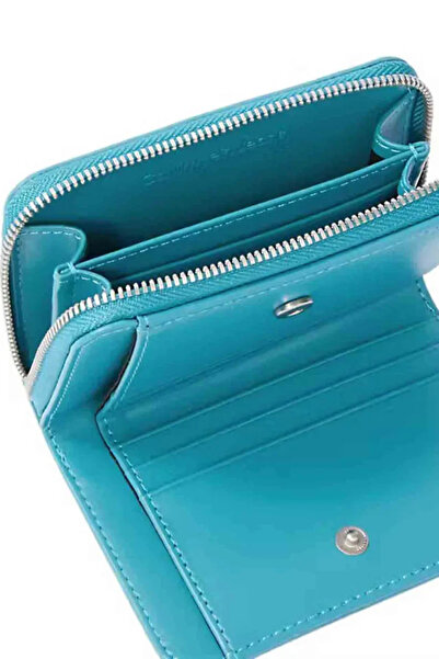 Calvin Klein Sculpted Med Flap Zip Around Women's Green Wallet Lv04K1004G-Xt6