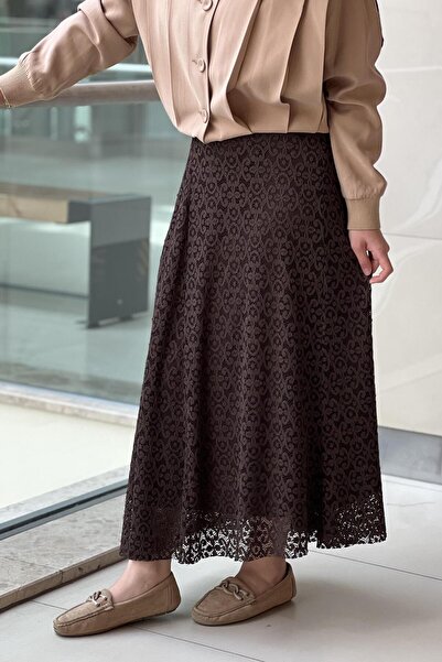 Ceremony Flounce Lace Lined Skirt