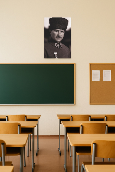 KanvasSepeti Ataturk Printed 50X70 Size Canvas Oil Paint Textured High Qualit...