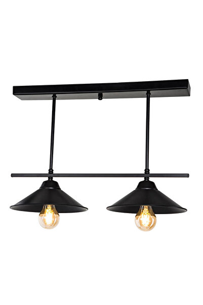 NZL Lighting Maksim Siyah İkili Avize ve Sarkıt Avize