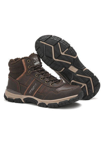Arrigo Bello Men's Fur Boots, Eco-leather, Non-Slip Sole, Warm, Ax Boxing