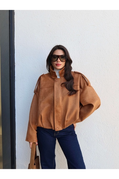 ESRAHELVACI Suede Look Bomber Jacket