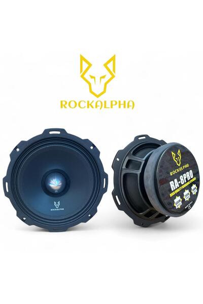 ROCKALPHA RA-8PRO Çifti 600w-200w Rms Özel Seri 20 cm Metal Kapaklı Oto Midrange Hoparlör Takım