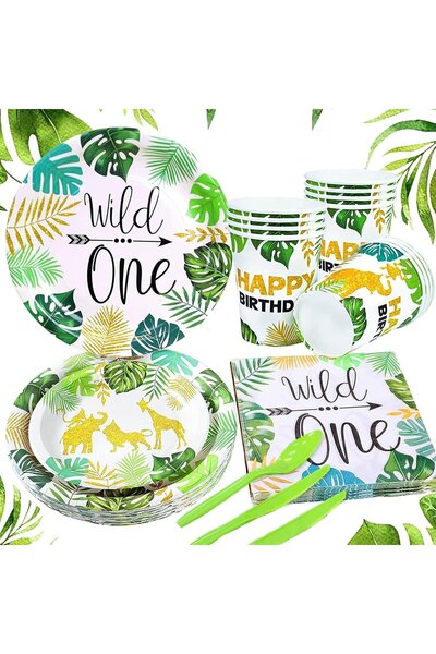 JeVenis set de tacâmuri pentru petrecere, carton, multicolor, 48 de piese