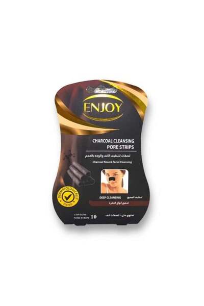 Enjoy Charcoal Nose and Face Cleansing Strips - 10 Pieces