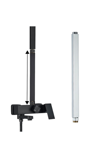 BisDesign Extensie coloană de duș ®, finisaj cromat lucios, dimensiune 40 cm