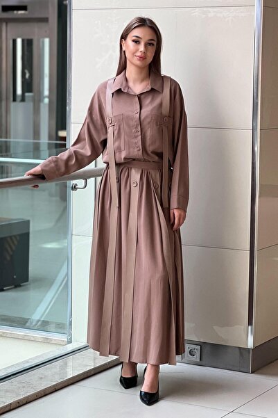 Ceremony Tunic with Leather Strap Detail on the Shoulder