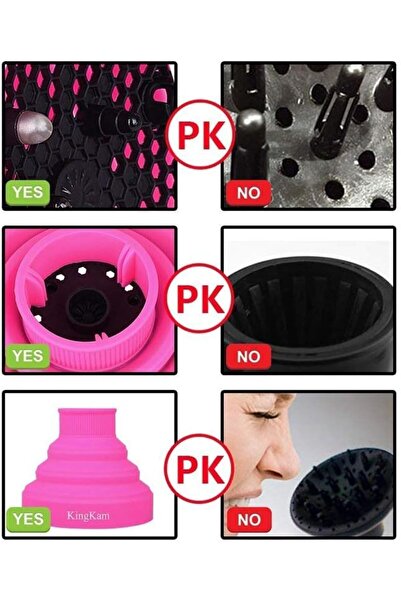 JZS Collapsible Silicone Hair Dryer Diffuser – Portable Travel Attachment for Curly Hair