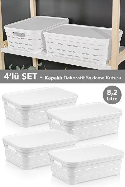 Meleni Home 4-dijelna dekorativna piramidalna kutija za odlaganje sa poklopce...