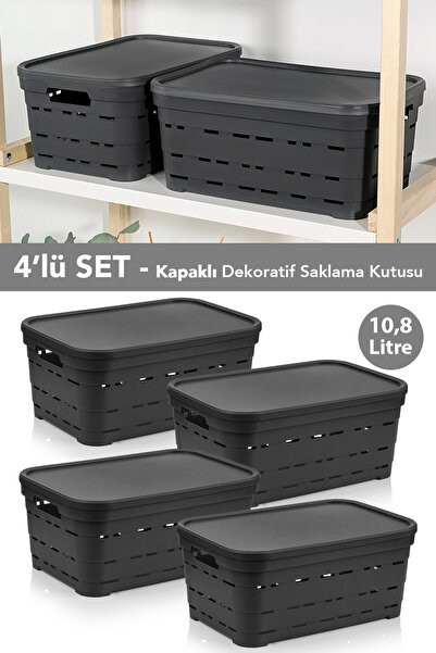 Meleni Home 4-компонентна декоративна пірамідальна коробка для зберігання з к...