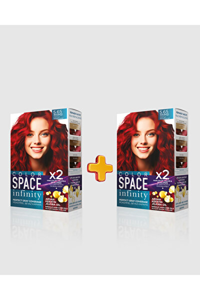 Color Space İnfinity 2'li Set Boya 5.65 Çilek Kırmızısı