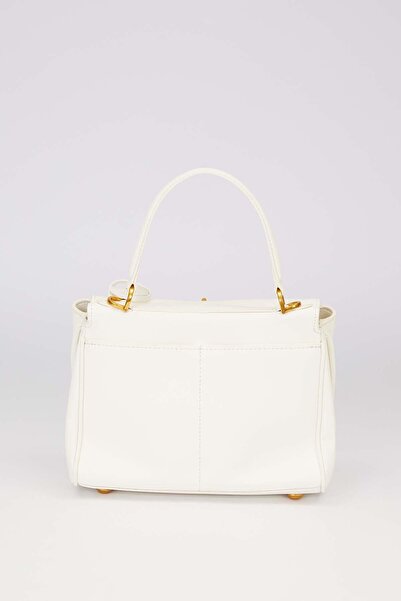 Levidor White Compact Model Handbag